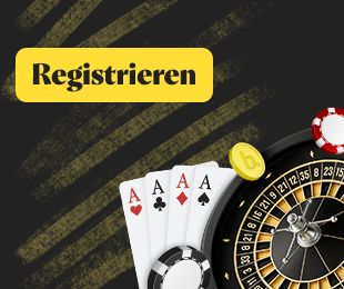 Bahibi Willkommensbonus Hinweis mit Spielkarten und Roulette Rad